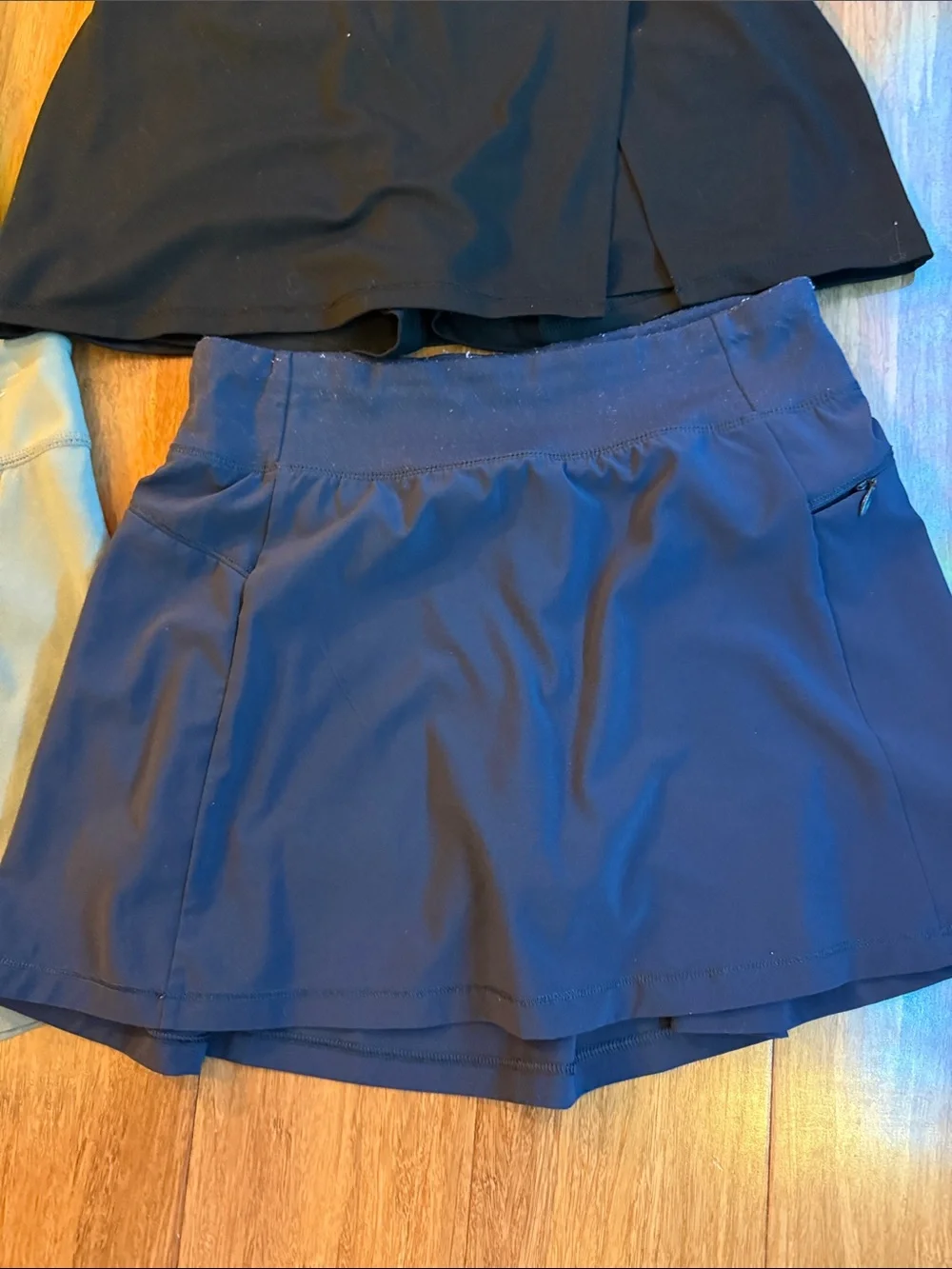Girls bundle of 5 skirts size large (10-12): navy, black, maroon, grey, yellow